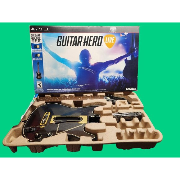Guitar Hero Live PS3 Guitar Controller & Strap By Activision NO GAME or DONGLE - Picture 1 of 10